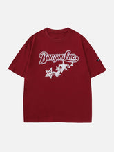 T-Shirt mit Buchstaben-Print aus Schaumstoff